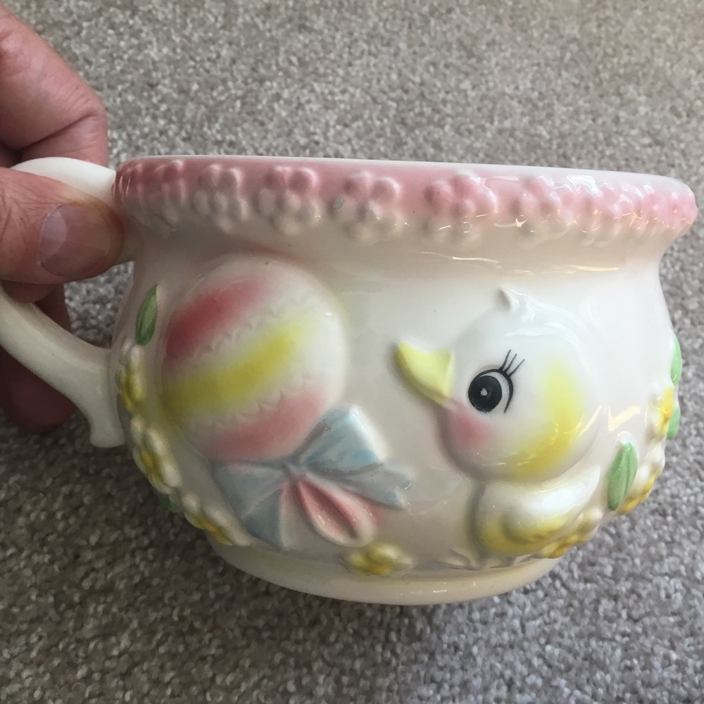 Vintage Relpo Adorable Duck & Bear Nursery Decor or Container or Planter